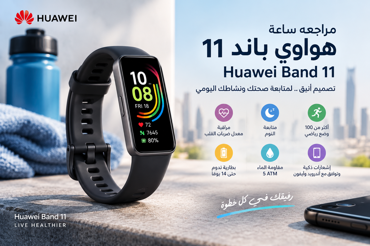 سوار هواوي باند 11 Huawei Band 11 بشاشة AMOLED
