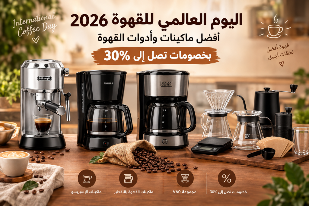 اليوم العالمي للقهوة 2026: أفضل أدوات وماكينات القهوة لتحضير كوبك المفضل في المنزل ☕