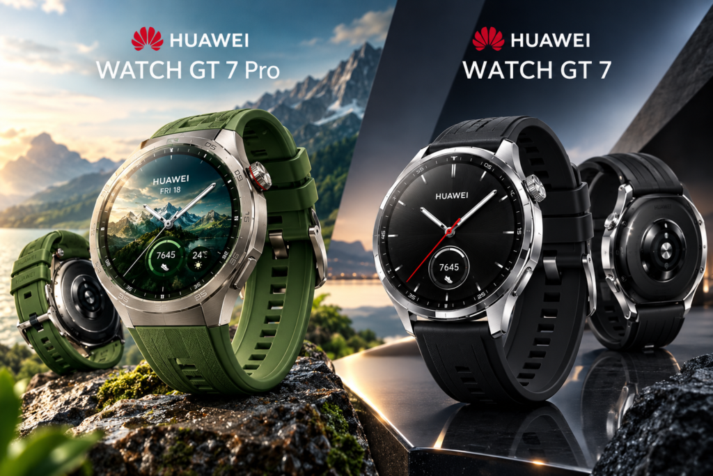Huawei Watch GT 7 Pro وHuawei Watch GT 7 مقاس 46 ملم